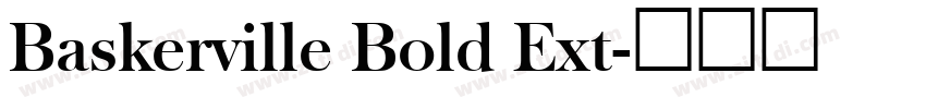Baskerville Bold Ext字体转换